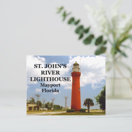 Phare de St. Johns River, Floride Carte postale (Debout devant)