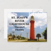 Phare de St. Johns River, Floride Carte postale (Devant / Derrière)