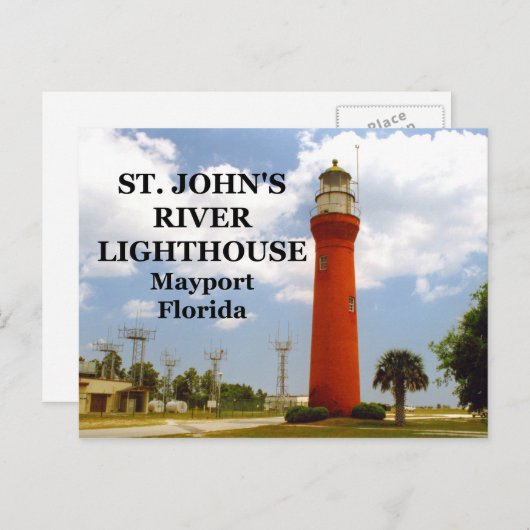 Phare de St. Johns River, Floride Carte postale (Devant / Derrière)