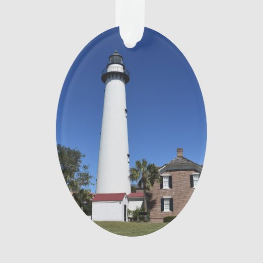 Phare de St Simons Island à Noël (devant)