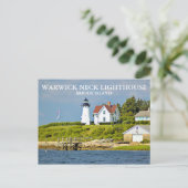 Phare de Warwick Neck, Rhode Island Carte postale (Debout devant)