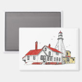 Phare de Whitefish Point aimant (Recto/Verso)