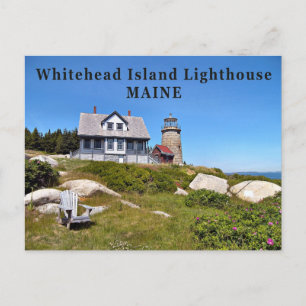 Phare de Whitehead Island, carte postale du Maine