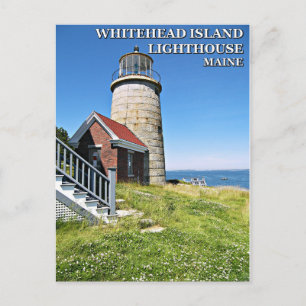 Phare de Whitehead Island, carte postale du Maine