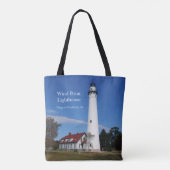 Phare de Wind Point sur tout le sac fourre-tout (Dos)