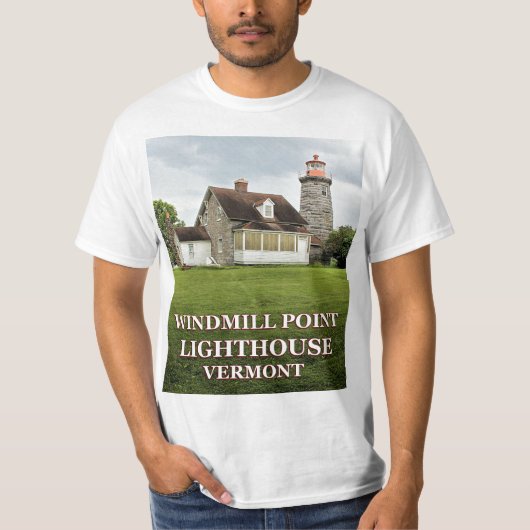 Phare de Windmill Point, T-shirt Vermont (Devant)
