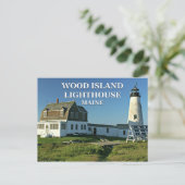 Phare de Wood Island, carte postale du Maine (Debout devant)