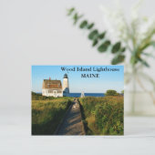 Phare de Wood Island, carte postale du Maine (Debout devant)