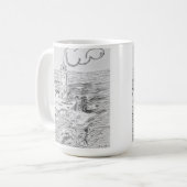 Phare dessiné à la main sur une tasse (Devant gauche)
