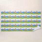 Phare d'été 4; Serviette de plage (Devant)