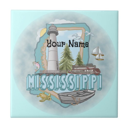 Phare du Mississippi carreau (Devant)