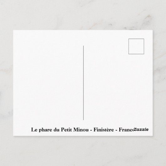 Phare du Petit Minou nuit Finistère Frankrijk Briefkaart (Achterkant)