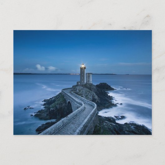 Phare du Petit Minou nuit Finistère Frankrijk Briefkaart (Voorkant)