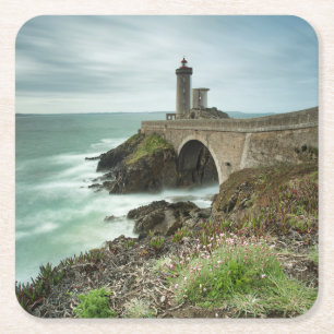 Phare du Petit Minou Vierkante Kartonnen Onderzetter
