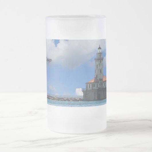 Phare du port de Chicago - Mug dépoli (Centre)