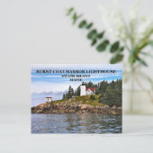 Phare du port du manteau brûlé, carte postale du M (Debout devant)