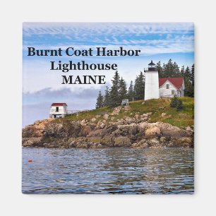 Phare du port du manteau brûlé, Maine Magnet