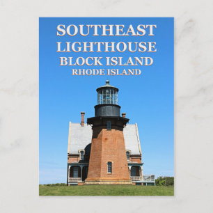 Phare du Sud-Est, Block Island, carte postale RI