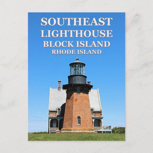Phare du Sud-Est, Block Island, carte postale RI (Devant)