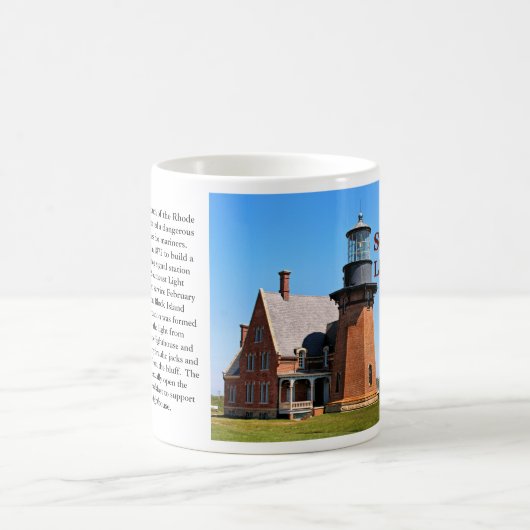 Phare du sud-est, Block Island, RI Mug (Centre)