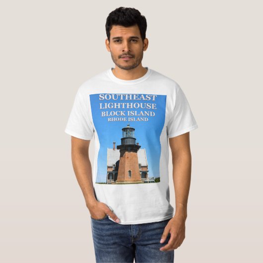 Phare du sud-est, île Block, T-Shirt RI (Devant entier)