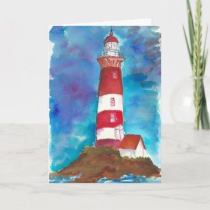 Phare en mer Carte de remerciements