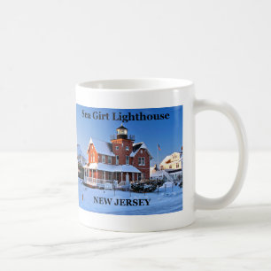 Phare enserré par mer, tasse de New Jersey