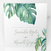 Phare Floride Faire-part de mariage tout en un (Intérieur en premier)