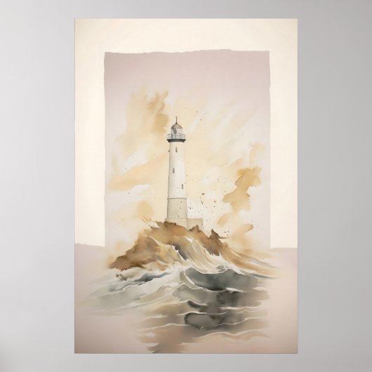 Phare, Impression numérique, Imprimable minimalist (Devant)