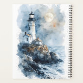Phare Lumineux sur la côte rocheuse (Dos)