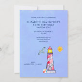 Phare Nautique Thème 50e anniversaire Invitation (Devant)
