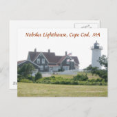 Phare Nobska, Cape Cod, MA Carte Postale #1 (Devant / Derrière)