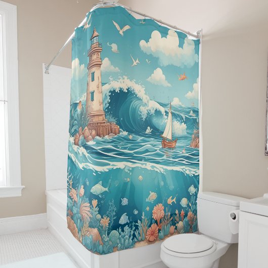 Phare & Ocean Dreamscape Douche rideau