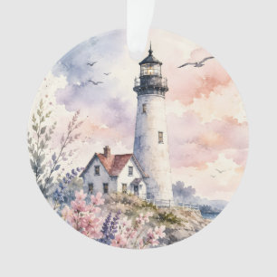 Phare peint à l'aquarelle