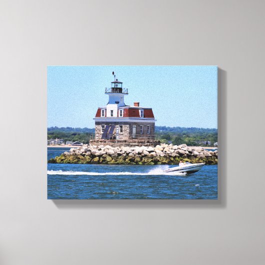 Phare Penfield Reef, Connecticut, toile Imprimée (Recto)