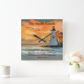 Phare Personnalisé Bible Seagull Verse Horloge (Maison)