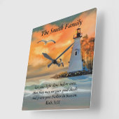 Phare Personnalisé Bible Seagull Verse Horloge (Angle)
