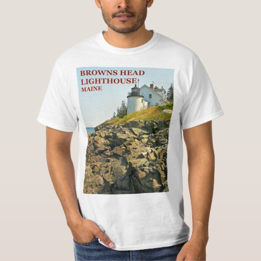 Phare principal de bruns, T-shirt du Maine (Devant)