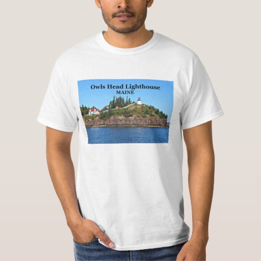 Phare principal de hiboux, T-shirt du Maine (Devant)