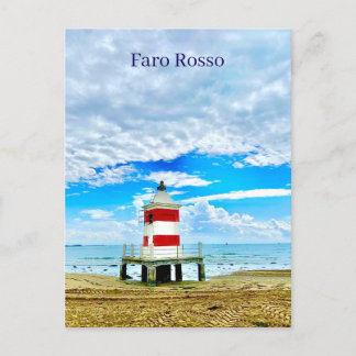 Phare Rouge de Faro Rosso Italie Carte Postale