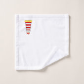 Phare rouge et blanc sur bleu marine et blanc (Gant de toilette)