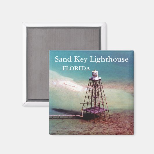 Phare Sand Key, Floride Magnet (Recto/Verso)
