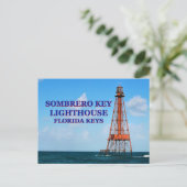 Phare Sombrero Key, Floride Carte postale (Debout devant)