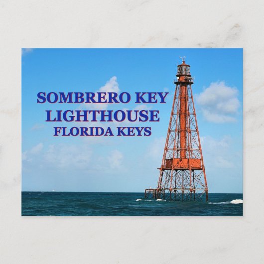 Phare Sombrero Key, Floride Carte postale (Devant)