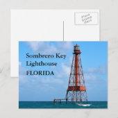 Phare Sombrero Key, Floride Carte postale (Devant / Derrière)