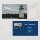 Phare sur le carte de visite de lac (Devant / Derrière)