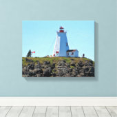 Phare Swallowtail Grand Manan Toile Encadrée (Insitu (Plancher de Bois))