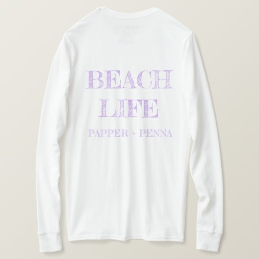 Phare Violet; Tshirt à manches longues pour femmes (Design dos)