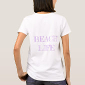 Phare Violet; Tshirt pour femmes; Vie de plage (Dos)