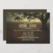 phares à cordes invitation wedding shower rustique (Devant / Derrière)